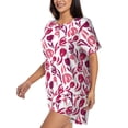 thumbnail image 2 of Lsque Tulips Flowers Women's Short-Sleeved Pajama Set - 2 Piece Soft and Lightweight Sleepwear Set-Medium, 2 of 9