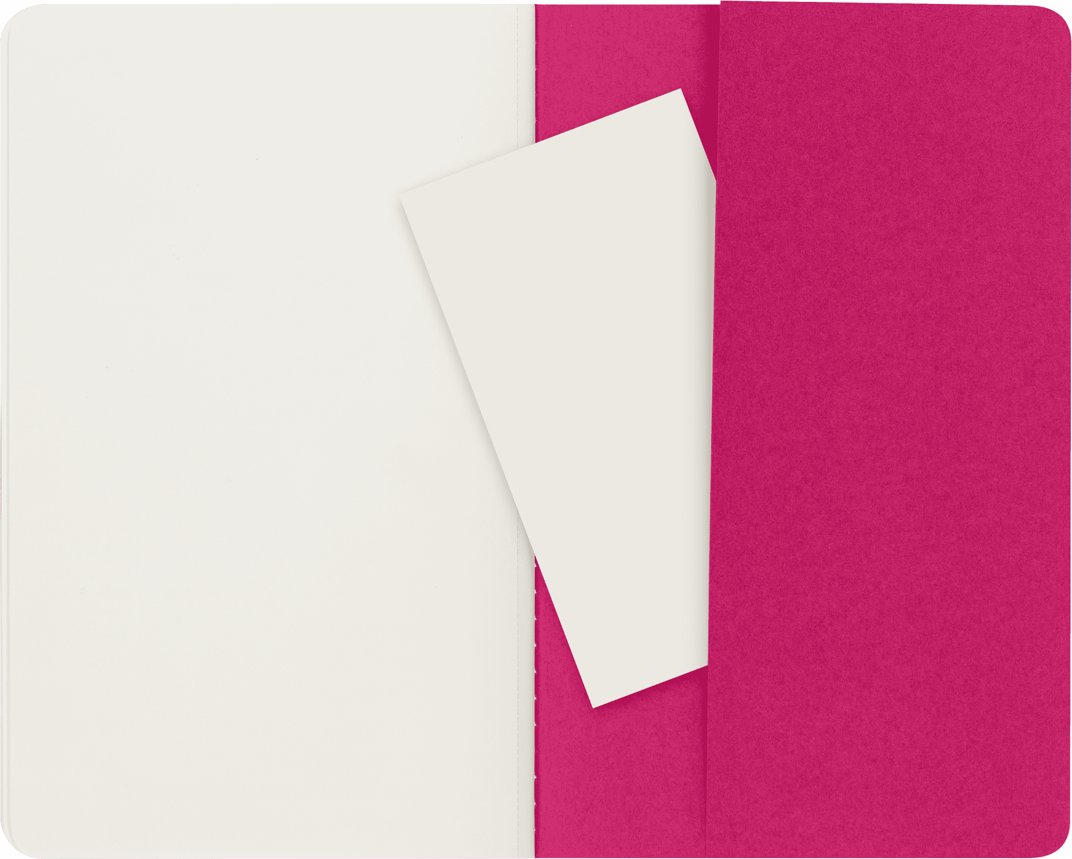 Moleskine Cahier Journals (Set of 3), Large (5" x 8.25"), Plain, Kinetic Pink