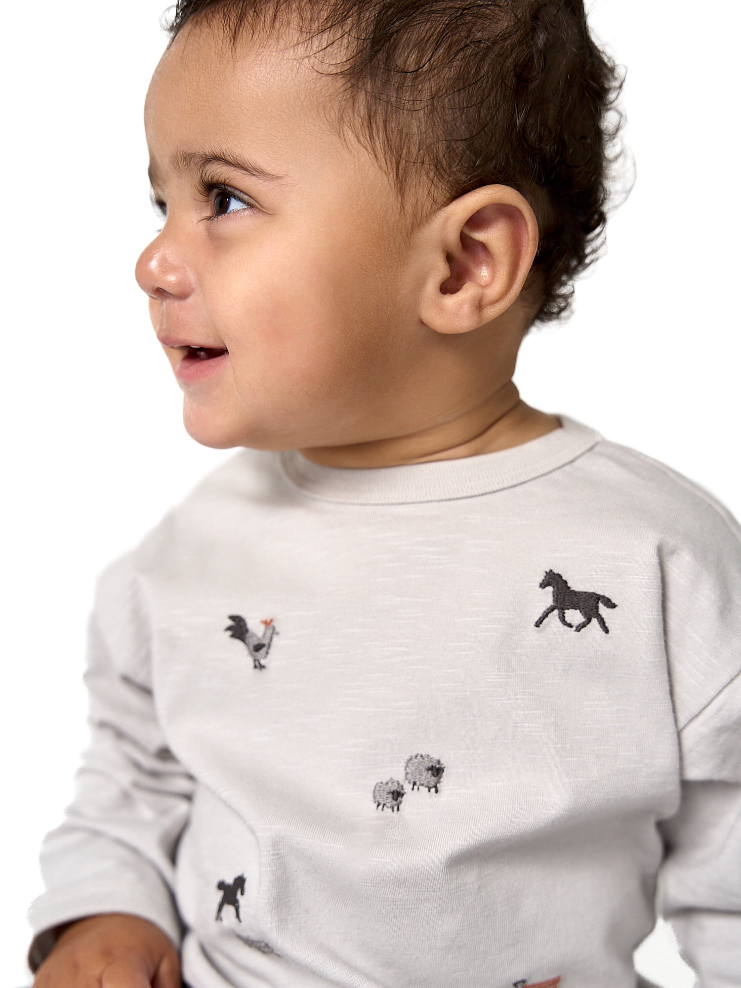 Modern Moments by Gerber Baby Boy Top and Harem Pant with Pocket Outfit Set, Sizes 0/3 Months - 24 Months