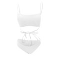 thumbnail image 4 of Daisyyozoid Womens Swimwear Clearance Bikini Solid Splicing Two-piece Beachwear Set, 4 of 5