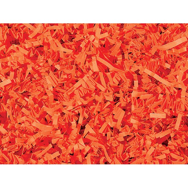 Orange Crinkle Paper Shred