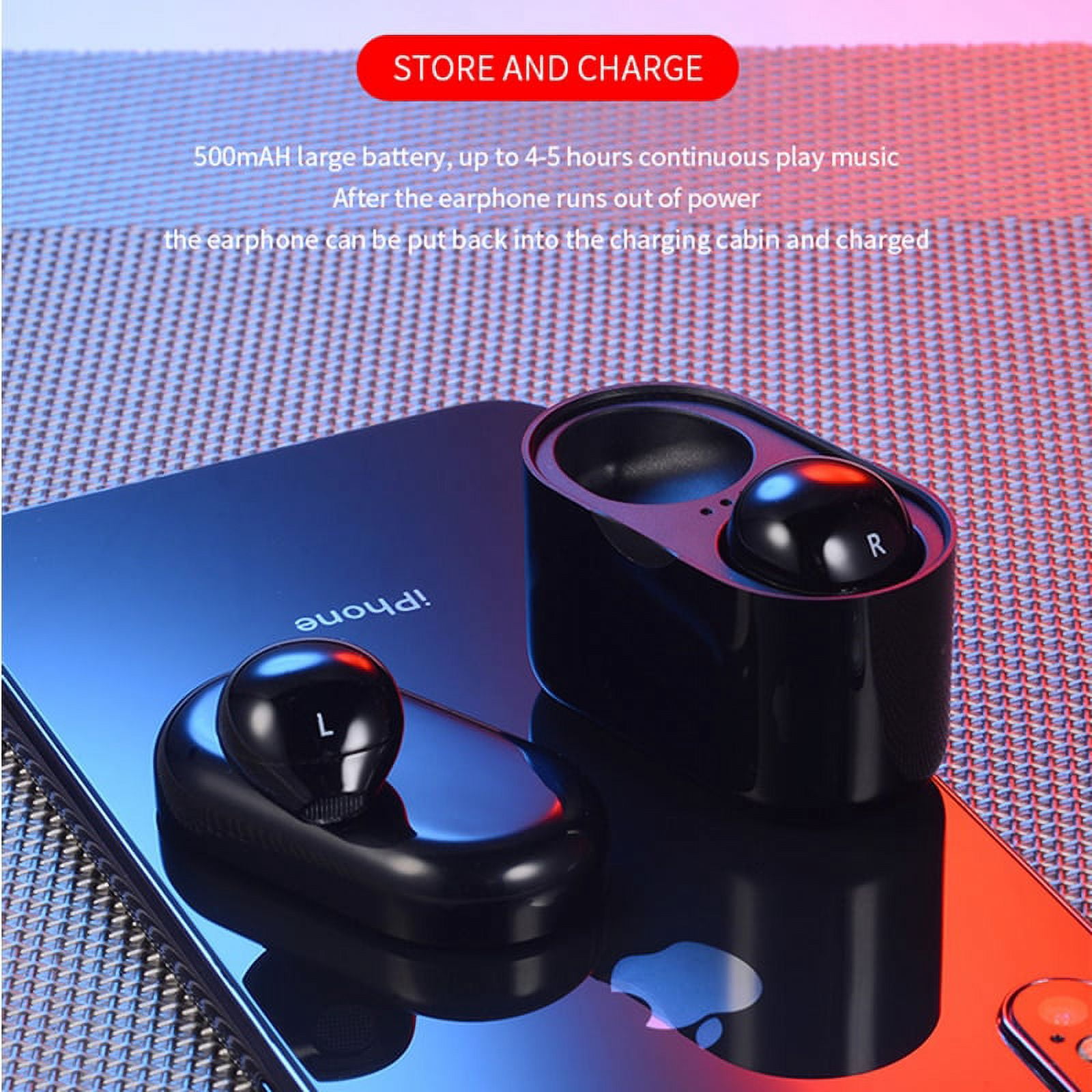 Invisible Mini Earbuds Bluetooth Earphones Hidden TWS Wireless Headphones With Mic Long Standby Type C Earpiece Dropshipping