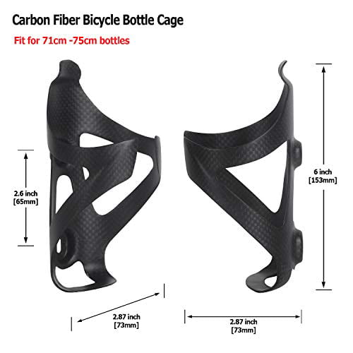 Pack of 2 Lightweight 3K Carbon Fiber Bicycle Drink Water Bottle Cages for Road Bike MTB Cycling Accessories KABON Bike Water Bottle Holder 