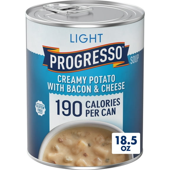 Progresso Light, Creamy Potato With Bacon & Cheese Canned Soup, Gluten Free, 18.5 oz.