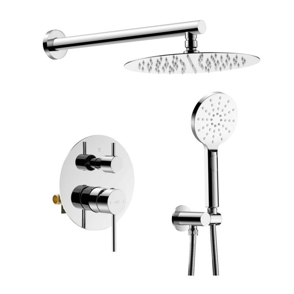 Kibi Circular Pressure Balanced 2-Function Shower System with Rough-In Valve