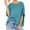 Lake blue, variant on Short Sleeve Women Oversized T-Shirt Summer Casual Loose Tee Tops