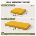 thumbnail image 3 of Snubbull 3 Pack Loveseat Cushion Set, 36" x 18" x 3" Waterproof Outdoor Chair Replacement Cushions for 4-Seater Wicker Rattan Patio Furniture, Yellow, 3 of 9