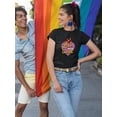 thumbnail image 2 of Love Who You Want Retro Heart T-Shirt Women -Smartprints Designs, Female 5X-Large, 2 of 4