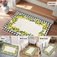 thumbnail image 5 of 2x3 Ft Entryway Area Rug, Summer Lemons Kitchen Rug Runner Washable Floor Mat, Farmhouse Fruits Black Buffalo Plaid Non Slip Indoor Door Mat Throw Carpet for Bathroom Living Room Bedroom, 5 of 8