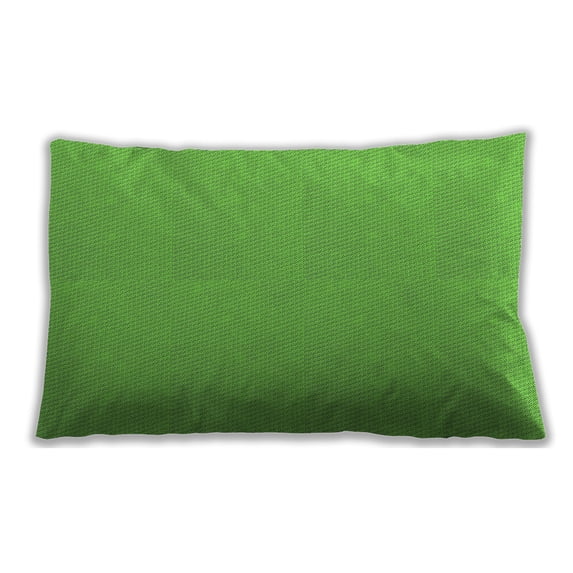 Ahgly Company Patterned Outdoor Rectangular Emerald Green Lumbar Throw Pillow, 13 inch by 19 inch
