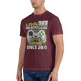 thumbnail image 4 of Level 10 Unlocked Awesome 2011 Men'S Basic Short Sleeve T-Shirt Burgundy 6x-Large, 4 of 5