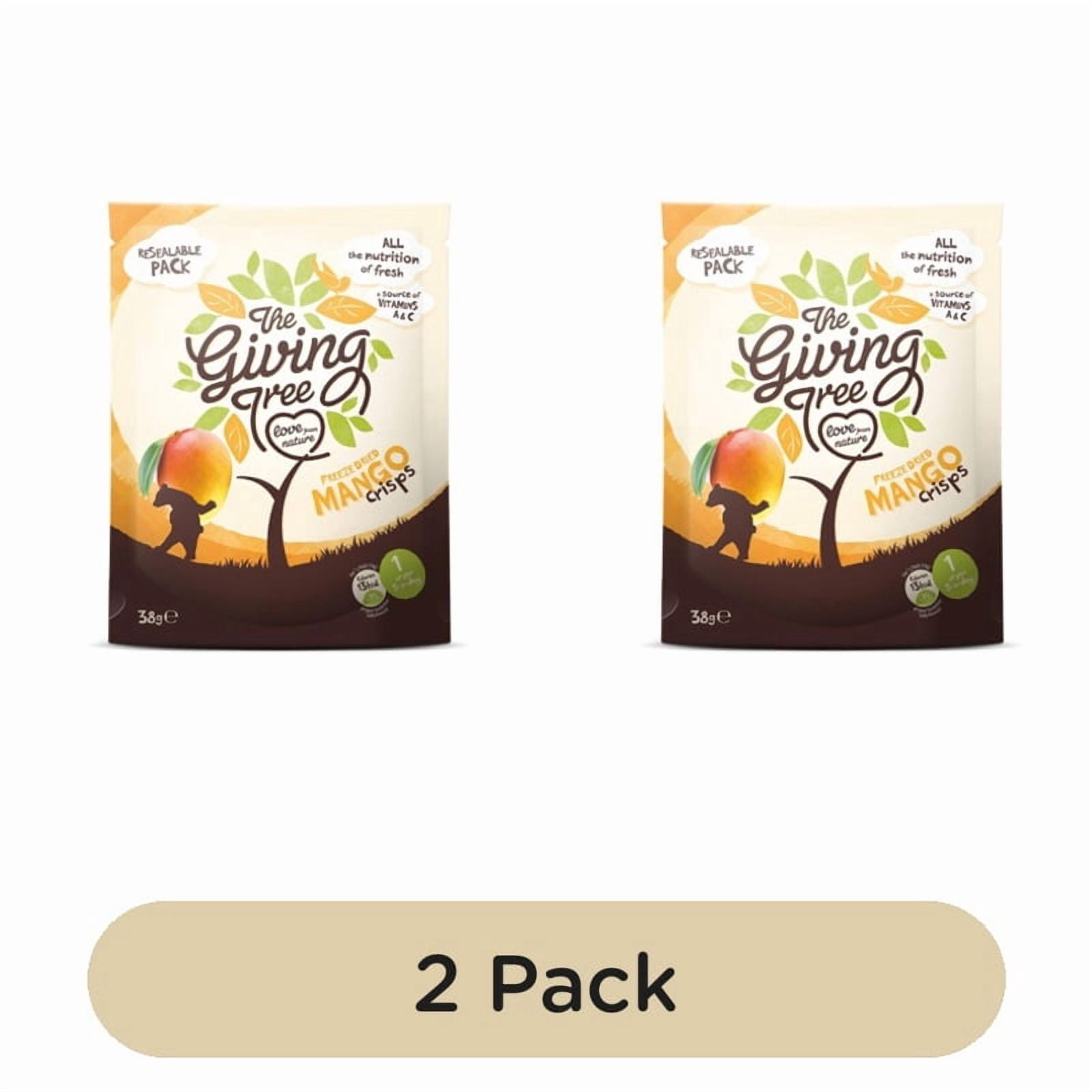 Giving Tree Freeze Dried Mango Crisps 38g, British Import (Pack of 2)