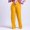Yellow, variant on VSONTOR Plus Size Ladies Solid Color Straight Pants High Waist Elastic Slim Pants Suit Pants