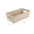 thumbnail image 7 of Simplify Medium Woven Strap Shelf Tote Storage Basket in Ivory, 7 of 7
