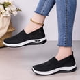 thumbnail image 4 of Samdudou Womens Sneakers Closed Toe Slip On Walking Shoes Breathable Lightweight Knit Mesh Upper Sporty Casual Athletic Running Gym Workout Daily Outdoor Footwear, 4 of 7