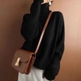 thumbnail image 3 of Suéter de rombos tridimensionales de cuello alto de estilo occidental de estación europea para mujer, suéter de nicho casual de diseño de otoño e invierno, 3 of 6