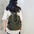 thumbnail image 4 of Qarigey escolar de lona impermeable para mujer - Múltiples bolsillos para una fácil organización escolar Mochilas Verde, 4 of 6