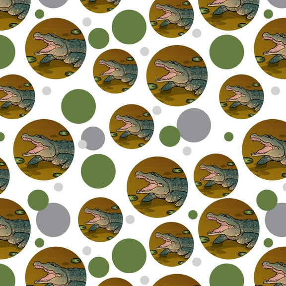 Alligator in Swamp with Lily Pads Premium Gift Wrap Wrapping Paper Roll