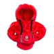 thumbnail image 2 of Sudadera con capucha de felpa con decoración de cubierta de perilla de palanca de cambios automotriz de Navidad Papá Noel rojo saludando, 2 of 8