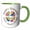 Green/White, variant on 3drose, Happy Summer, Happy Beach Hours Colorful Summer Water Sports Gift, 15oz Mug