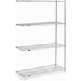 thumbnail image 3 of Nexel Poly-Z-Brite® 5 Tier Wire Shelving Add-On Unit, 48"W x 18"D x 74"H, 3 of 4
