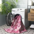 thumbnail image 4 of SAFAVIEH Tucson Rorie Medallion Machine Washable Area Rug, Burgundy/Pink, 4' x 6', 4 of 13