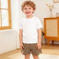 thumbnail image 2 of mgoYE Toddler Boys 1 Pack Cotton Sport Jogger Shorts,Kids Summer Solid Active Short Pants 1-10T(Coffee,5-6 Years), 2 of 6