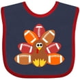 thumbnail image 3 of Inktastic Thanksgiving Cute Football Turkey Boys or Girls Baby Bib, 3 of 4