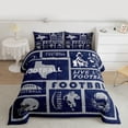 thumbnail image 2 of Castle Fairy Boys Girls Football Rugby Full Size Comforter Sets 3-Piece,Ball Gamer Bedding Comforter Set,Sport Theme Lightweight Bedding Sets,Microfiber Bedroom Decor,Reversible, 2 of 8