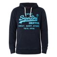 thumbnail image 5 of Superdry Cracked Print Neon Pullover Hoodie, Blue, 5 of 5