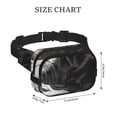 thumbnail image 4 of Balery Black And White Boston Terrier Mochila Cinturón para Mujeres y Hombres, Bolsa de Cintura Impermeable de Doble Capa con Correa, 4 of 9