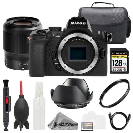 Nikon Z50 II + Z 50mm f/1.8 S Lens +128GB+ Bag+ UV Filter- Basic Kit (International Version)