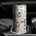thumbnail image 3 of 20oz Cute Pitbull Terriers Dog and Flower Skinny Tumblers Stainless Steel Tumbler with Lid and Straw,Vacuum Insulated Double Wall Travel Tumbler Cups with Cleaning Brush for Coffee,Tea, 3 of 6