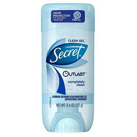 Secret Outlast Completely Clean Scent Women's Clear Gel Antiperspirant & Deodorant 2.6 Oz