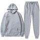 thumbnail image 3 of Conjunto de chándal de 2 piezas para hombre, sudadera con capucha y pantalones con cordón, sudaderas con capucha para hombre, ropa deportiva para correr, ropa deportiva de otoño para hombre y mujer, 3 of 5