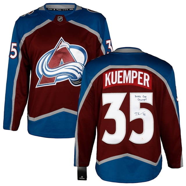 Darcy Kuemper Signed Colorado Avalanche Fanatics Breakaway Jersey with Cup Note