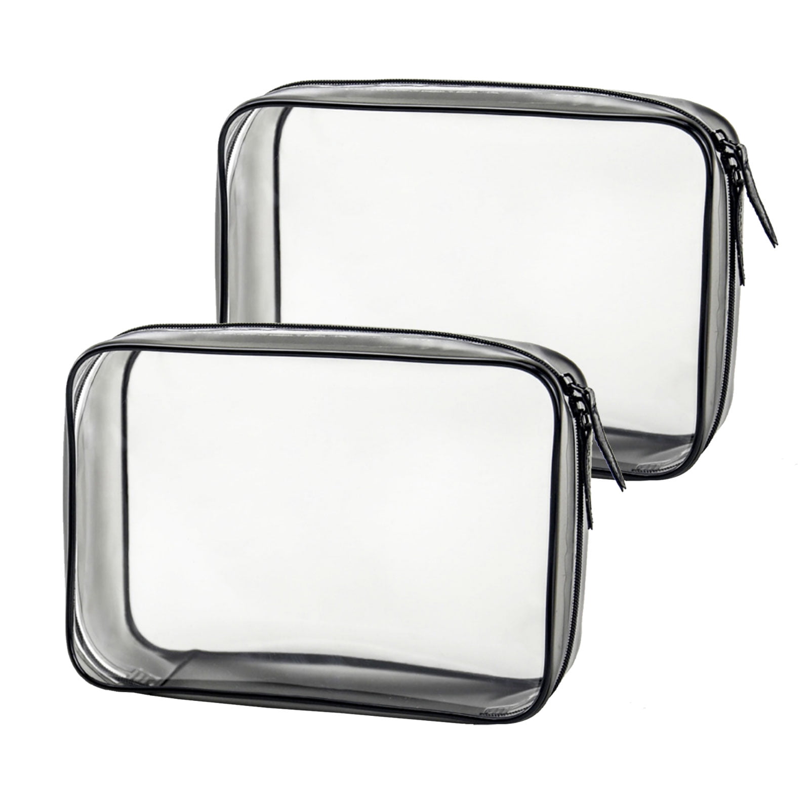 2pcs Clear Travel Toiletry Bag Makeup Cosmetic Bag Portable Waterproof