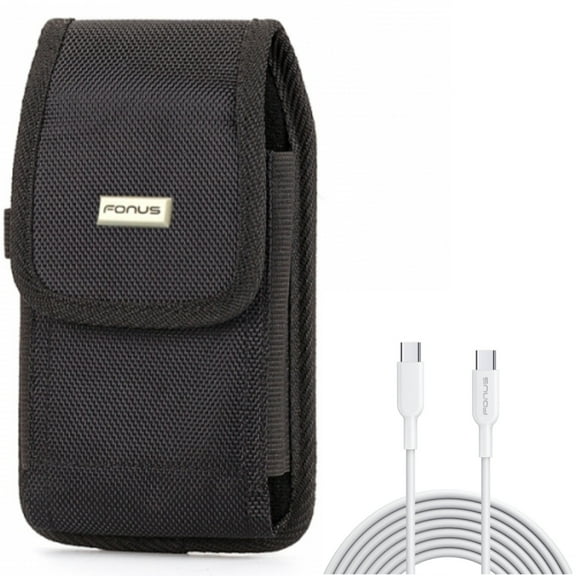 For Google Pixel 7/Pro/6a/6/Pro - 10ft Long Type-C Cable w Case Belt Clip, Fast Charger Cord PD Power, Swivel Holster Rugged for Google Pixel 7/Pro/6a/6/Pro Phones