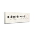 thumbnail image 3 of Stupell Industries A Sister is Worth Thousand Friends Phrase Heart, 30 x 13, Design by Daphne Polselli, 3 of 7
