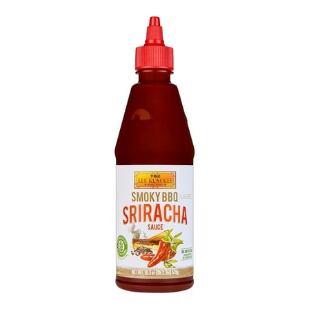 Lee Kum Kee Smoky BBQ Flavored Sriracha Sauce (18.3 oz - 1 pack) Gluten Free | Perfect for Grilling, Marinades, BBQs, Burgers
