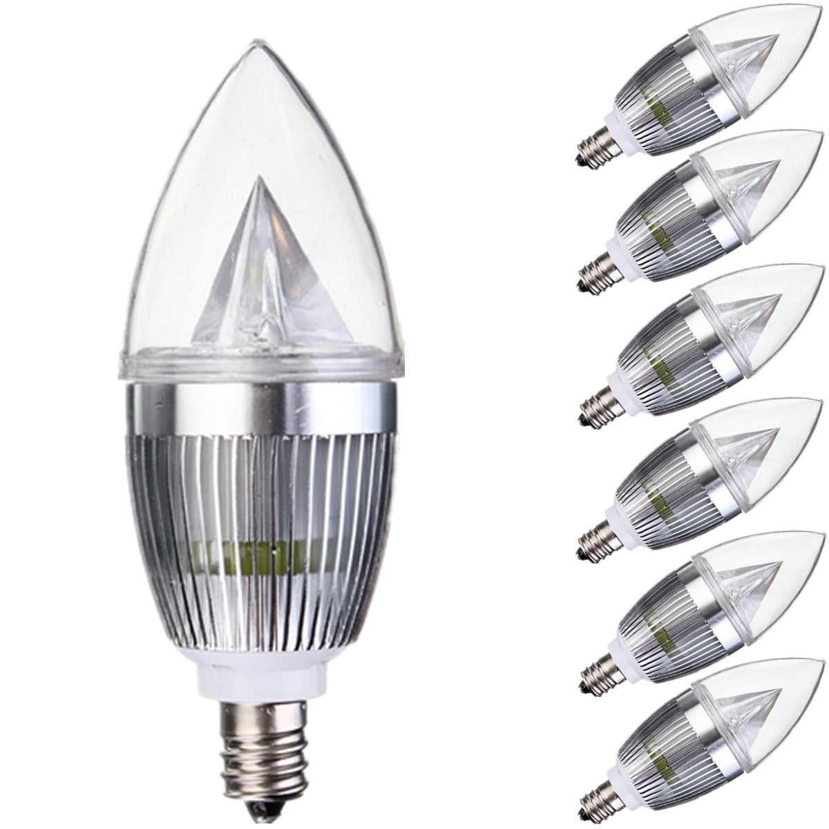 Excellent 1x 3W E27 Chandelier Candle Light Bulb Lamp 3500K Warm White Cover Coffee Shop Dining Room Lighting 