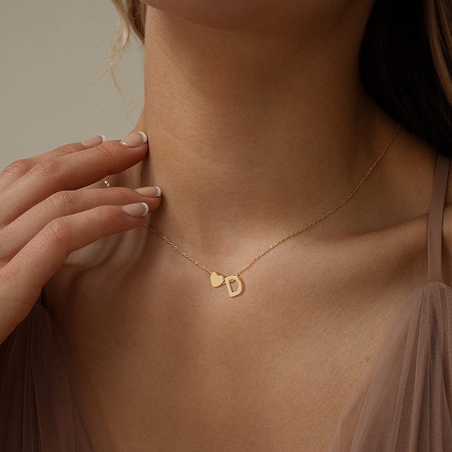  Picuzzy Heart Necklaces for Women, 14k Dainty Gold Necklace for  Women Simple Chain Necklaces for Women Trendy Cute Heart Necklaces Dainty  Choker Necklace Jewelry Gifts for Teen Girls: Clothing, Shoes 