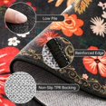 thumbnail image 3 of GUHNNHUIJ Living Room 6x9 Area Rugs Machine Washable Ultra-Thin Soft Non Slip Carpet Rug Vintage Boho Flower Stain Resistant Large Rug for Bedroom Dining Room Indoor Nursery Guest Room Ho, 3 of 9