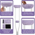 thumbnail image 3 of AMQTSLM 4Pcs Fluffy Crutches Padding, Universal Crutch Pads for Armpits and Hand Grips, Machine Washable Crutch Cushions, Comfort Fit for Adults, Purple, 3 of 7