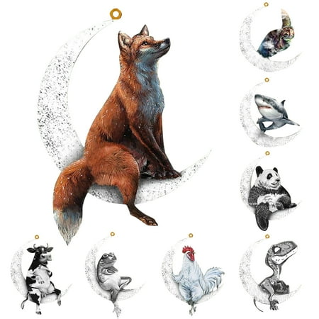 

Citystores Lovely Christmas Pendant Single Side Printed Smooth Surface Creative Xmas Wood Pendant Household Supplies