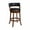 Black/Cappuccino, variant on Balen Black Bar Height Swivel Stool with Rubberwood Frame