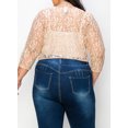 thumbnail image 4 of Women's Plus Size Casual Lace Bolero Cardigan 3/4 Sleeve Sheer Cover Up Jacket, 4 of 7