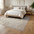 thumbnail image 3 of ODIKA Neutral Distressed Boho Motif Border Tone Ivory Beige Dining for Queen Size Bedroom, Under Bed, Master , Foldable Easy Care, 3 of 7