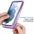 thumbnail image 5 of Dteck Case For Samsung Galaxy S22 Ultra,Shocklproof Rubber Hybrid PC Back Lightweight Back Case Cover for Galaxy S22 Ultra 5G,Purple, 5 of 6