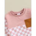 thumbnail image 5 of Hirigin Toddler Baby Boy 2Pcs Fall Winter Clothes 6 12 18 Months 2T 3T Checkered Long Sleeve Pocket Sweatshirt Top and Jogger Pants Set, 5 of 8